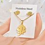 Trending Stainless Steel Irregular Design Geometric Animals Necklace Set Two-Piece Earring Necklaces Sets