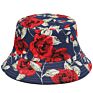 Tropical Flower Hawaiian Pattern Bucket Fitted Beach Floral Bucket Hat , Floral Printing Bucket Hat , Printed Bucket Hats