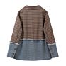 Twotwinstyle Temperament Plaid Casual Loose Patchwork Denim Colorblock Ladies Blazer