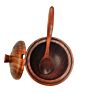 Type Kitchen Household Sugar Salt Storage Wooden Seasoning Pot with Bamboo Lid and Tray Flavouring Pot for Family