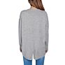 Unique Back Design Low Neck Oversize Women's Knitted Sweater Cashmere Sweater Loose Tops