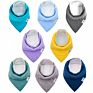 Unisex 8-Pack Gift Set 100% Organic Cotton Plain Color Triangle Absorbent Baby Bandana Drool Teething Bibs
