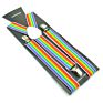 Unisex Clip-On Elastic Braces Seven Color Stripe Pattern Y-Back Lgbt Rainbow Suspenders