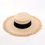 Upf50 Women Wide Brim Straw Panama Roll up Hat Fedora Beach Sun Hat
