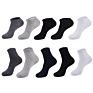 Uron White Socks School Black School Socks Cotton Socks Plain