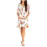 V-Neck Wrap Self-Tie Waist Dress Breastfeeding Maternity Dresses Pregnant Women