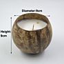 Vietnam Eco Small Coconut Shell Fragrance Candle Bowl Wooden Wick