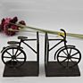 Vintage Bicycle Shape Style Cast Iron Metal Craft Creative Bookends Decoration Piece For