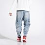 cargo jeans men denim loose fit