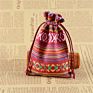 Vintage Cotton Jewelry Bags Ethnic Gift Bags National Stripe Cotton Drawstring Bags Christmas Jewelry Pouches Pouch