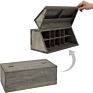 Vintage Grey Solid Wood Desktop Organizer Natural Wood Processing Strong and Durable If You Want to Buy It It's Wor