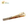 Vintage Mens Accessories Tie Bar Blank Engrave Logo Brass Gold Plated Tie Clip