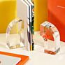 Vintage Modern Lucite Arched Bookends Office and School Supplies Luxury Crystal Acrylic Decorative Bookends