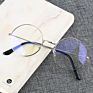 Vintage round Metal Frame Blue Light Blocking Personality College Style Clear Lens Eye Glasses