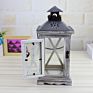 Vintage Wooden Candle Lantern Hanging Glass Candle Holder Decoration