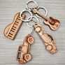 Violin Piano Guitar Harp Guzheng Keychain Keyring Wood Miniature Musical Instrument Key Chain Key Ring Keyholder Pendant Gift