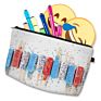 Vivid Clearly Printing Cosmetic Bag Polyester Stylish Waterproof Large Capacity Purse Pouch with Zipper