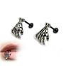 Vriua Lip Ring Labret Studs Piercing Hand Shape Ear Cartilage Tragus Lip Stud Stainless Steel Body Jewelry