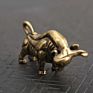 Wall Street Brass Bull Mini Animals Statue Handmade Home Decor Ornaments Crafts Copper Miniatures Figurines Desk Decoration Gift