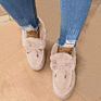 Warm Designer Ladies Outdoor Fluffy Women Shoes Faux Fur Moccasins for Ladies