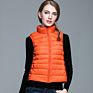 Warm Lightweight Stand Collar Women Puffer Waistcoat Warm down Vest