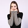 Warm Long Fingerless Gloves Women Knitted Arm Warmers Gloves Mittens