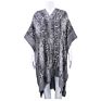 Warm Python Print Luxury Cashmere Poncho Snakeskin Print Kimono for Cold Weather