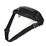 Water Proof Designer Stylish Mens Plain Black Leather Fanny Pack