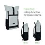 Water Repellent Made from Recycled Pet Bottles Women and Men Rpet Rolltop Laptop Backpack Rucksack