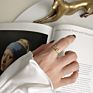 Waterdrop 925 Sterling Sliver Irregular Rings for Women Crown Gold Color Open Layering Rings Geometric Initial Rings
