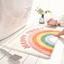 Waterproof Cartoon Flocking Home Bathroom Absorbent Sheepskin Mat Bathroom Non-Slip Mat Bedroom Door Mat Toilet Door Carpet