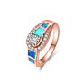 Wedding Engagement Jewelry 925 Sterling Silver White Gold Cubic Zirconia Ring