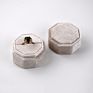 Wedding Jewelry Boxes Velvet Ring Box Octagon Shape Suede Double Ring Box