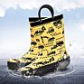 Western Chief Boys Waterproof Printed with Easy Pull on Handles Safety Rubber Designer Kids Rain Boot