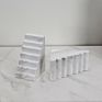 White Marble Creative Step Bookends Stair Case Bookends