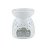 Wholesale White Custom Pattern Ceramic Tea Light Aroma Oil Burner