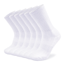 White Women Cushion Mens Crew Socks