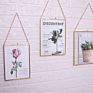 Wholesales Hanging Floating Double Sides Glass Picture Frame Pressed Flower Frame