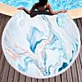 Wholeslae Designer Embossed Oversized Large Sublimated Printed round Beach Towels with Logo Print