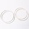 Women 18K Gold Filled 30 to 100Mm Big Circle Hoop Earrings Smooth Large Hoop Earrings