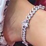 Women Gift 14K Gold Plated Sequins Design Cute Tennis Butterfly Anklet Gold