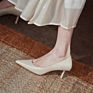 Women High-Heeled Spring of the Tip Heel Single Shoes and Work Shoes