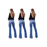 Women High Waist Wide Leg Pants Bell Bottoms Ladies Flare Jeans