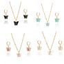 Women Jewelry Acrylic Alloy Charms Butterfly Pendant Necklace