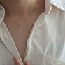Women Light Luxury Temperament Jewelry Accessories 925 Sterling Silver Pave Crystal Vintage Key Pendant 14K Gold Lock Necklace