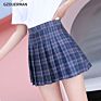 Women Plaid Skirt High Waist Stitching Student Pleated Skirts Cute Sweet Girls Dance Mini Skirt