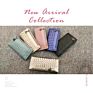 Women Pu Leather Business Casual Zipper Wallet Hand Made Weave Purse