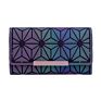 Women Pu Leather Clutch Bag Geometric Holographic Luminous Wallets and Purse