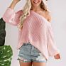 Women Sell Style plus Size Pullover Long Sleeve Knit Sweater Pullover Knit Top