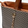 Women Shoulder Bag Pu Leather Ladies Office Bag Golden Chain Tote Bag